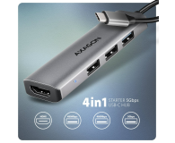 Axagon HMC-H3A USB-C 5Gbps STARTER 4in1 hub - 1485460 - zdjęcie 4